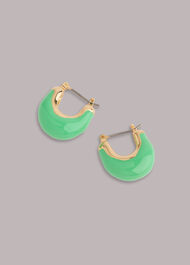 Enamel Curved Earring